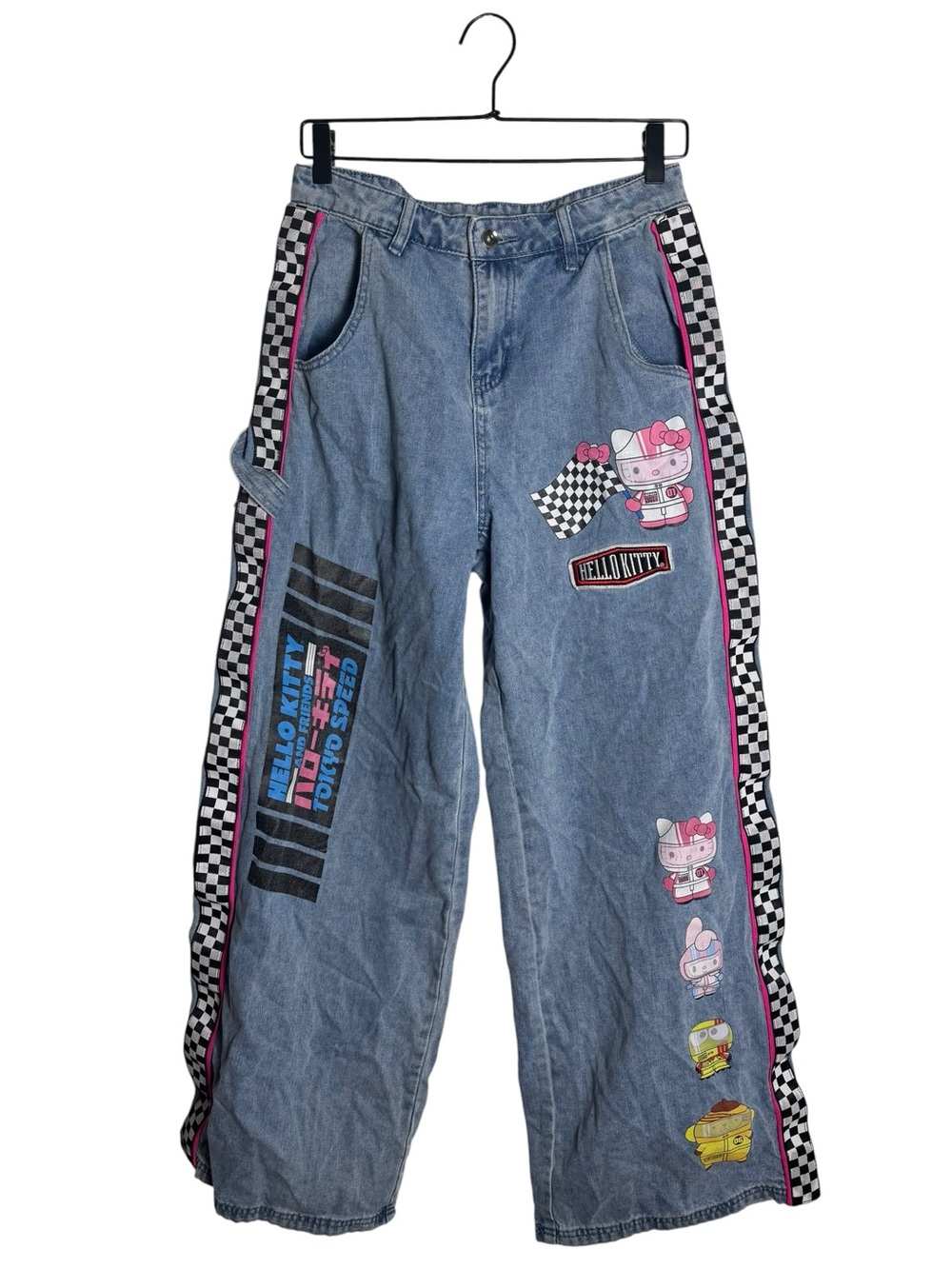Hello Kitty and Friends Racing Team Wide Leg Jeans Size 7
